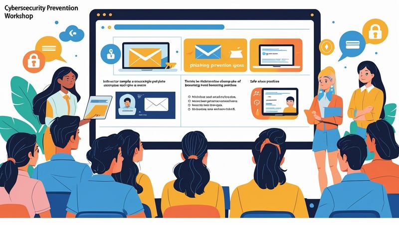 Cybersecurity workshop teaching phishing prevention