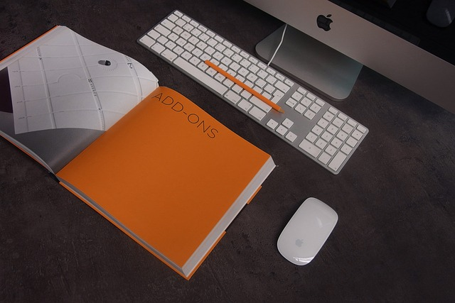 “Computer keyboard and mouse placed on a desk